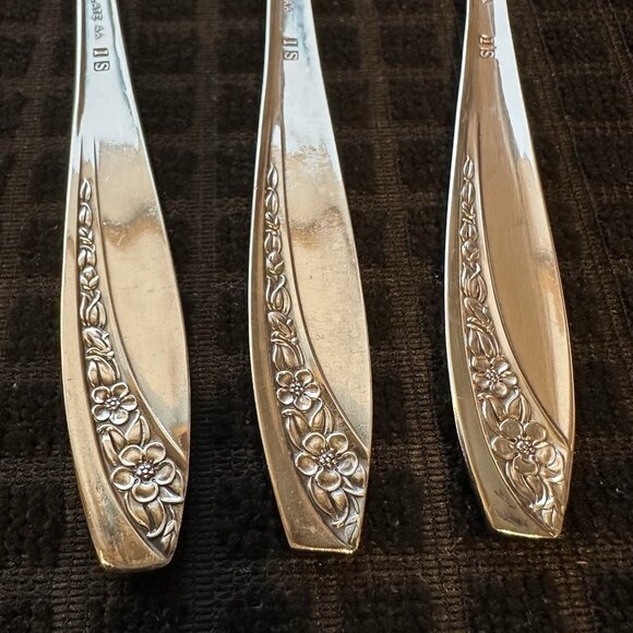 Wm Rogers IS Precious Mirror Silverplate 3 Pc Serving Set Fork Spoon Pie Server - Picture 7 of 15